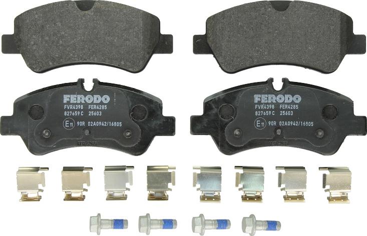 Ferodo FVR4398 - Kit pastiglie freno, Freno a disco autoricambi360.it